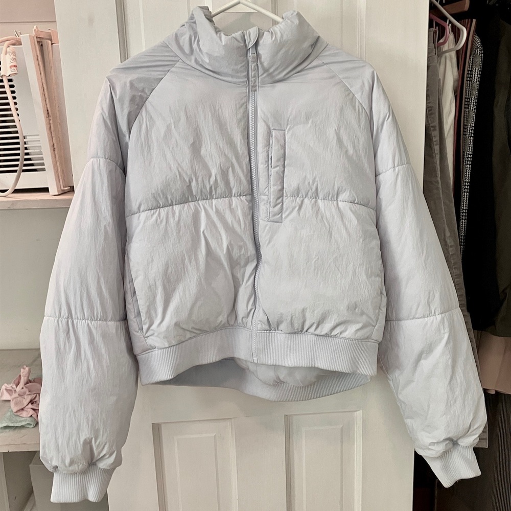 Old Navy, Pale Ice Lavender, Puff Jacket, Size L